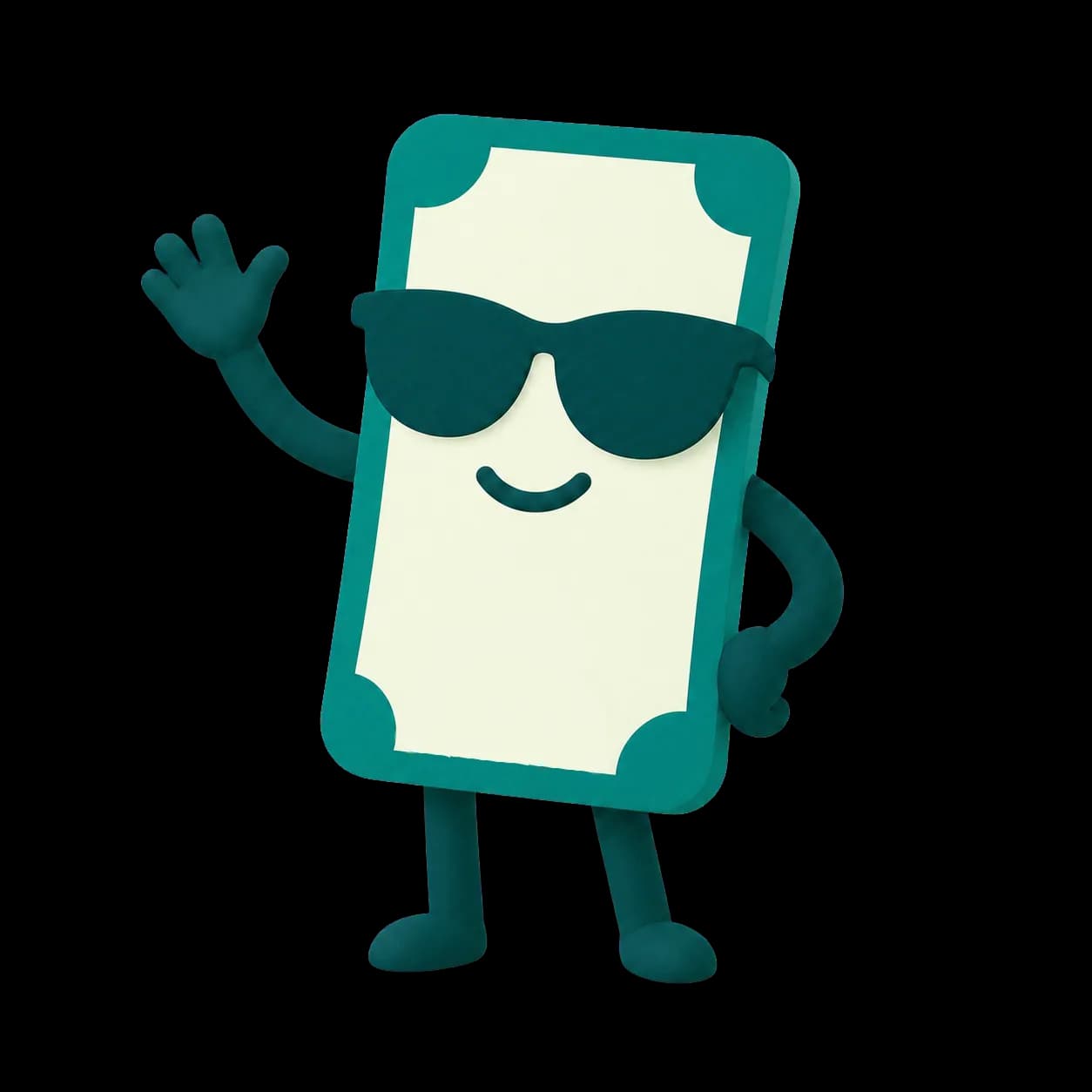 Duey, Wavira’s money character, waving hello